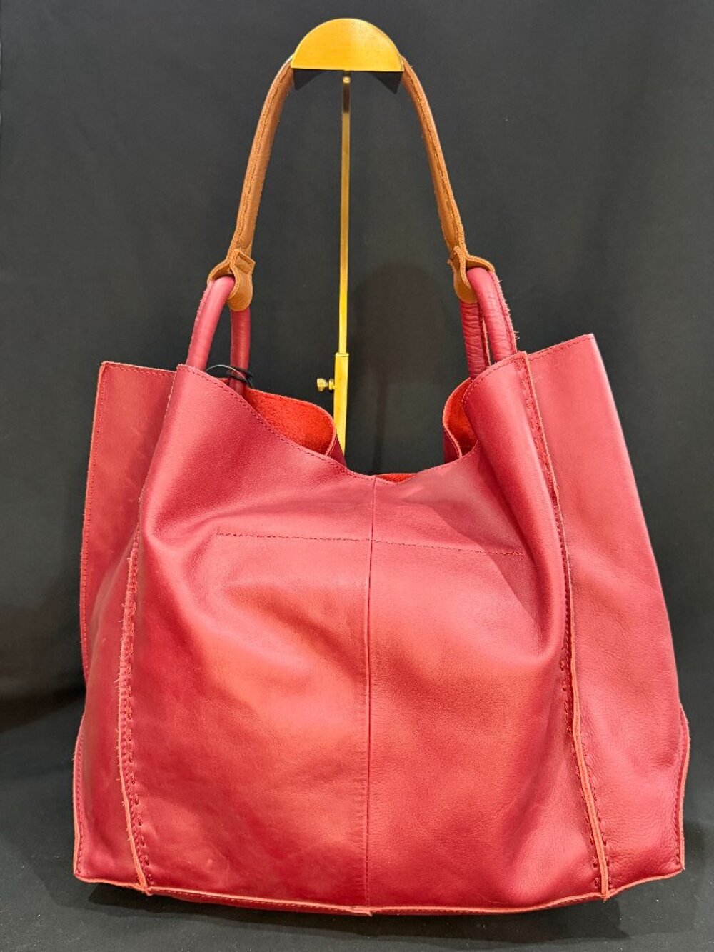 The Sak Large Tote (Los Feliz Collection). New. No tags. Red and Brown Leather - Picture 2 of 8